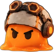 Slime with a determined frown