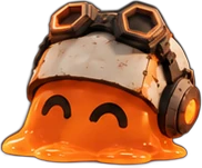 Slime smiling with its eyes shut
